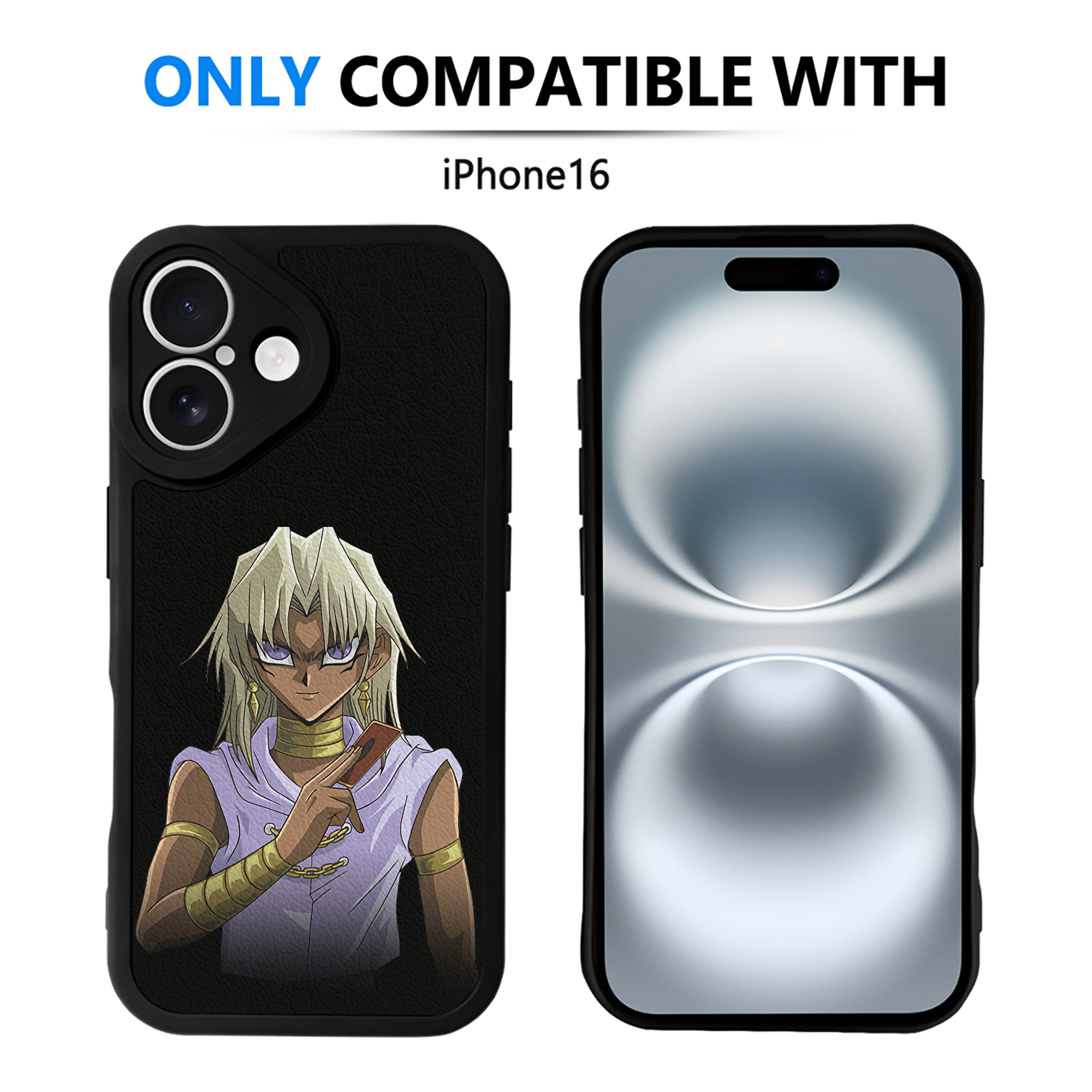 遊☆戯☆王 Yu-Gi-Oh! 【iPhone 16シリーズ対応】シリコンスマホケース（レザー調） 材質：シリコン